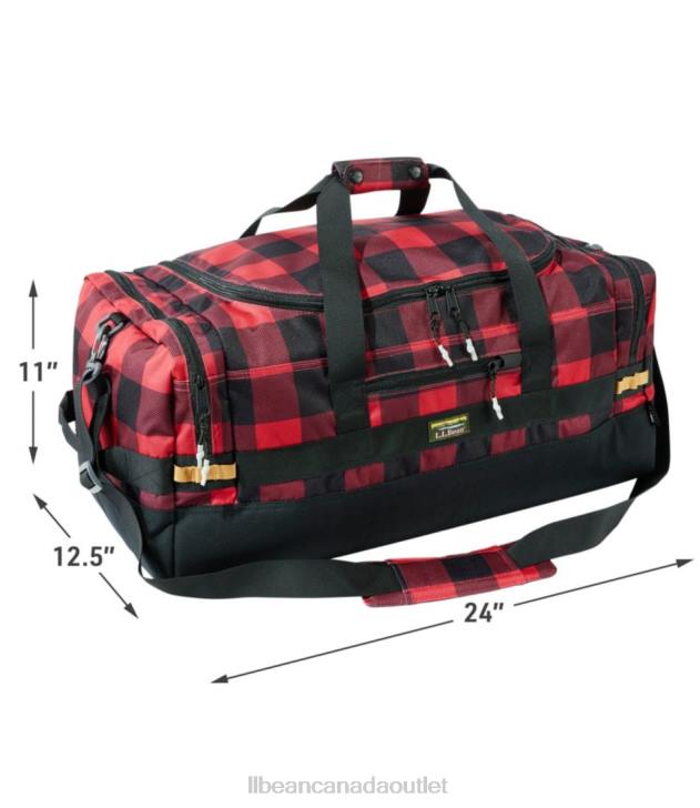 Accessories Black/Red Buffalo H8XZ2435 Mountain Classic Cordura Duffle Print Unisex L.L.Bean - Image 4