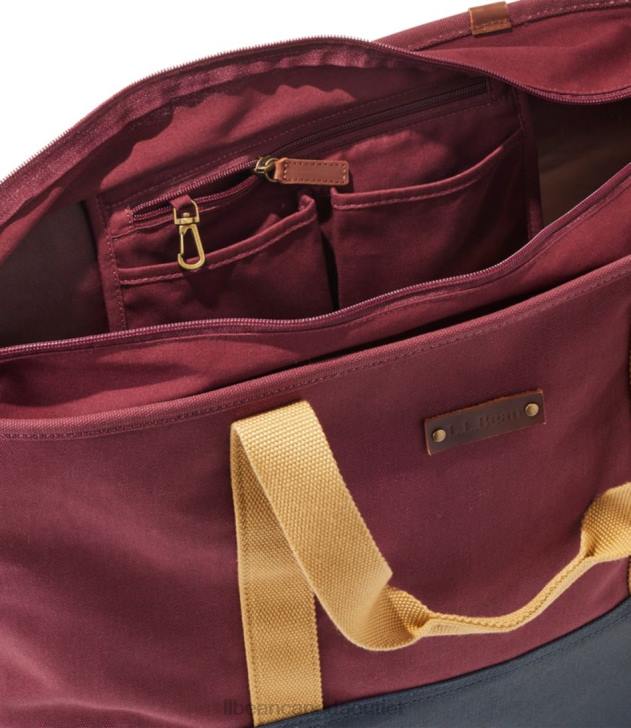 Accessories Classic Navy/Burgundy/Canyon Khaki H8XZ4226 Nor'easter Tote Bag Unisex L.L.Bean - Image 3