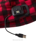 Accessories Red/Black Plaid H8XZ660 Rechargeable LED Pathfinder Beanie Men L.L.Bean - Image 3
