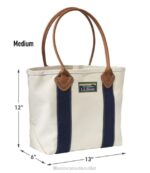 Accessories Rust Orange/Antique Gold H8XZ6224 Leather-Handle Katahdin Boat and Tote Unisex L.L.Bean - Image 3