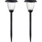 Backyard & Patio Black H8XZ2781 Solar Stakes Set of Two Unisex L.L.Bean