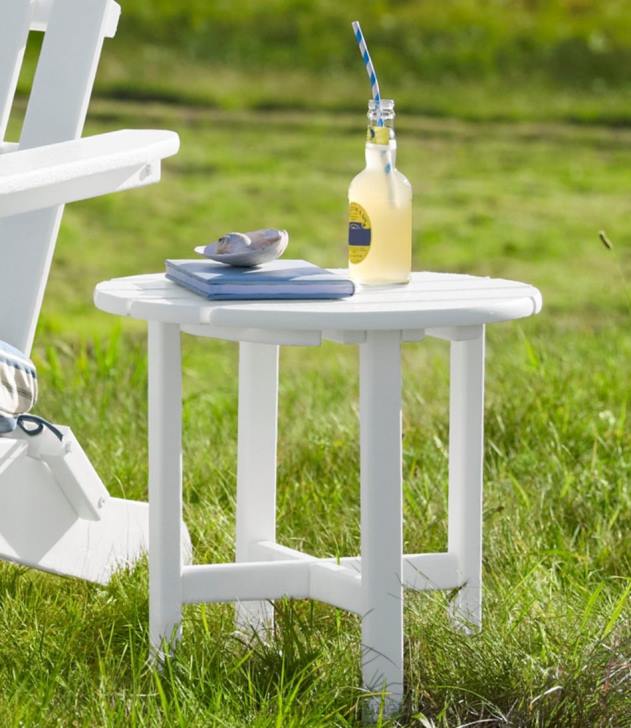 Backyard & Patio Classic Red H8XZ4391 All-Weather Round Side Table Unisex L.L.Bean - Image 2