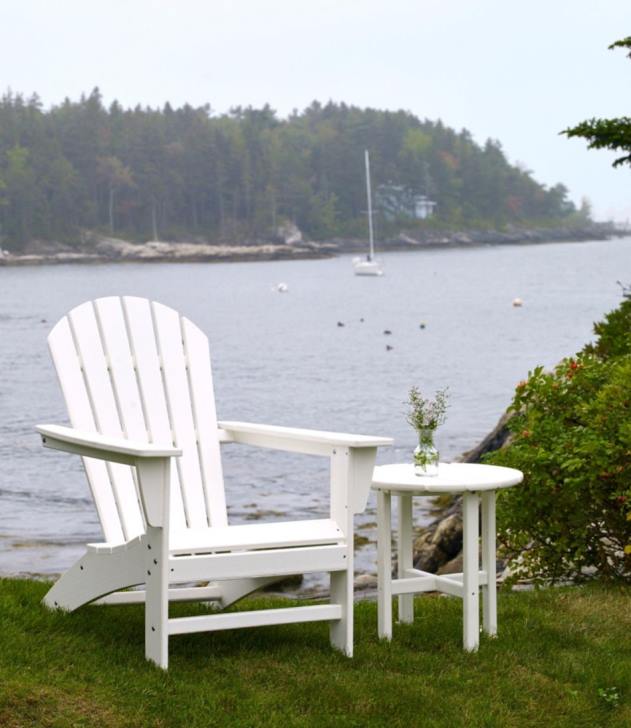 Backyard & Patio Classic Red H8XZ4391 All-Weather Round Side Table Unisex L.L.Bean - Image 3
