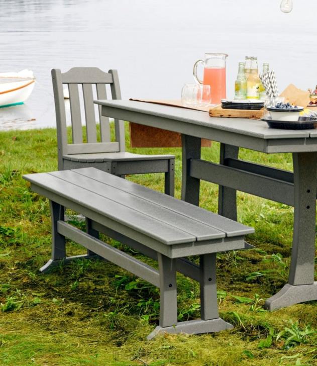 Backyard & Patio Mahogany H8XZ5600 All-Weather Farmhouse Bench Unisex L.L.Bean - Image 2