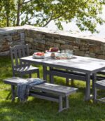 Backyard & Patio Mahogany H8XZ5600 All-Weather Farmhouse Bench Unisex L.L.Bean - Image 4