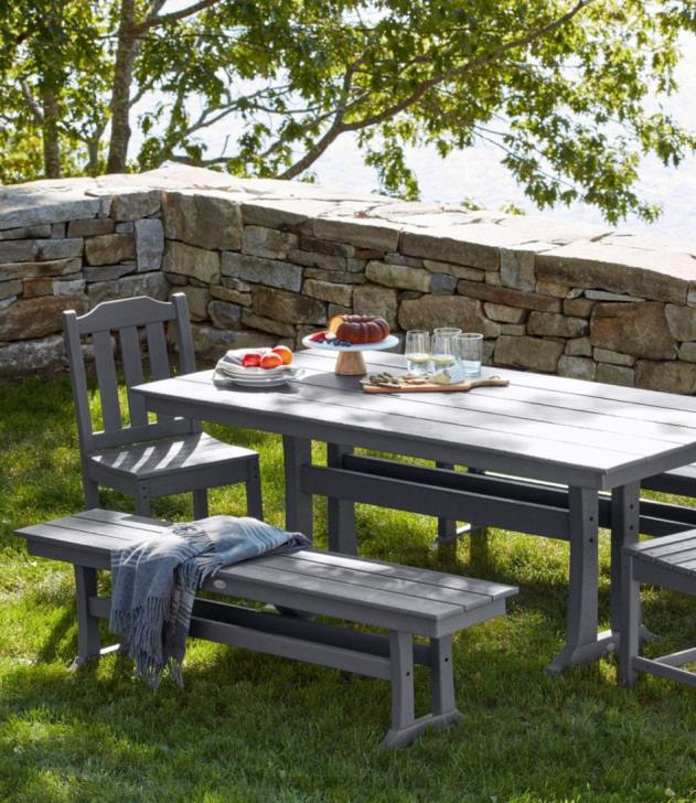 Backyard & Patio Mahogany H8XZ5600 All-Weather Farmhouse Bench Unisex L.L.Bean - Image 4