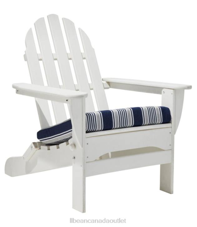 Backyard & Patio Navy/Gray Multi H8XZ2618 Casco Bay Adirondack Chair Seat Cushion Stripe Unisex L.L.Bean - Image 1