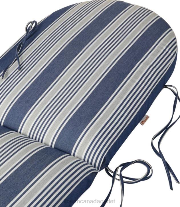 Backyard & Patio Navy/Natural H8XZ5567 Casco Bay Adirondack Chair Seat and Back Cushion Stripe Unisex L.L.Bean - Image 3