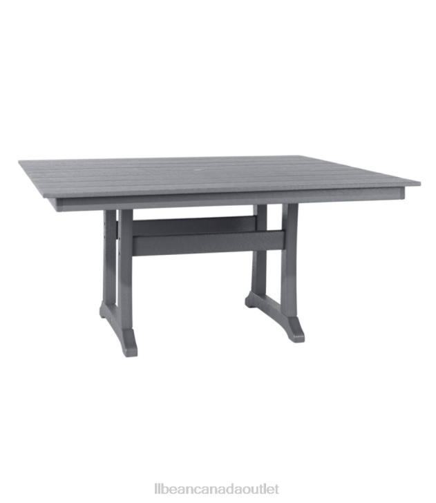 Backyard & Patio Slate Gray H8XZ6385 All-Weather Farmhouse Table Square 8-Person Unisex L.L.Bean - Image 1