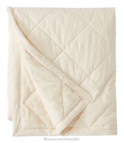 Bedding Cream H8XZ4459 Ultraplush Primaloft Blanket Unisex L.L.Bean