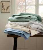 Bedding Cream H8XZ4515 Ultraplush PrimaLoft Throw Unisex L.L.Bean - Image 3