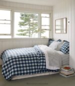 Bedding Mariner Blue H8XZ2692 Ultrasoft Comfort Flannel Pillowcases Stripe Set of Two Unisex L.L.Bean - Image 2