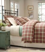 Bedding Medium Gray Plaid H8XZ6376 Heritage Chamois Flannel Comforter Cover Collection Plaid Unisex L.L.Bean - Image 5