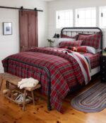 Bedding Medium Gray Plaid H8XZ6376 Heritage Chamois Flannel Comforter Cover Collection Plaid Unisex L.L.Bean - Image 6