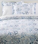 Bedding White/Floral H8XZ4559 280-Thread-Count Pima Cotton Percale Comforter Cover Collection Print Unisex L.L.Bean