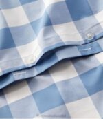 Bedding White/Vapor Gray H8XZ2730 280-Thread-Count Pima Percale Comforter Cover Collection Check Unisex L.L.Bean - Image 3