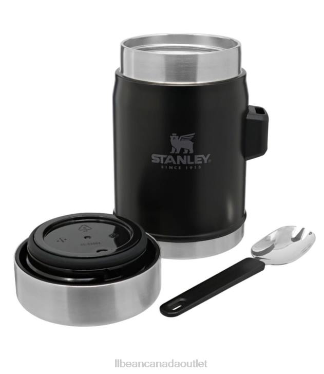 camping_kitchen_matte_black_h8xz4109_stanley_all_in_one_food_jar_and_spork_unisex_l_l_bean.jpg Camping Kitchen Matte Black H8XZ4109 Stanley All-in-One Food Jar and Spork Unisex L.L.Bean - Image 1