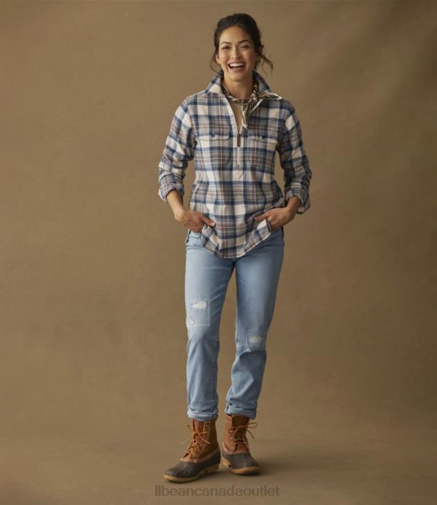 Clothing Ancient Culloden H8XZ71 Scotch Plaid Flannel Shirt Women L.L.Bean - Image 5