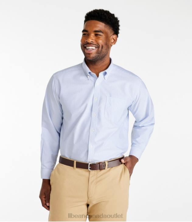 Clothing Arctic Blue H8XZ3511 Wrinkle-Free Classic Oxford Cloth Shirt Men L.L.Bean - Image 4