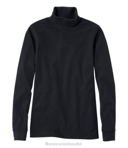 Clothing Black H8XZ3000 Interlock Turtleneck Women L.L.Bean