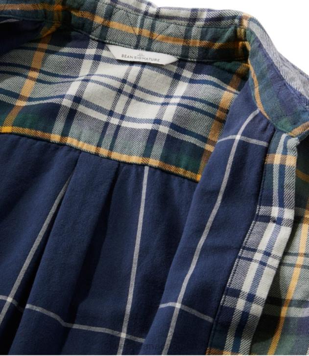 Clothing Bright Navy H8XZ4682 Signature Cotton Double-Weave Shirt Women L.L.Bean x Double L - Image 4