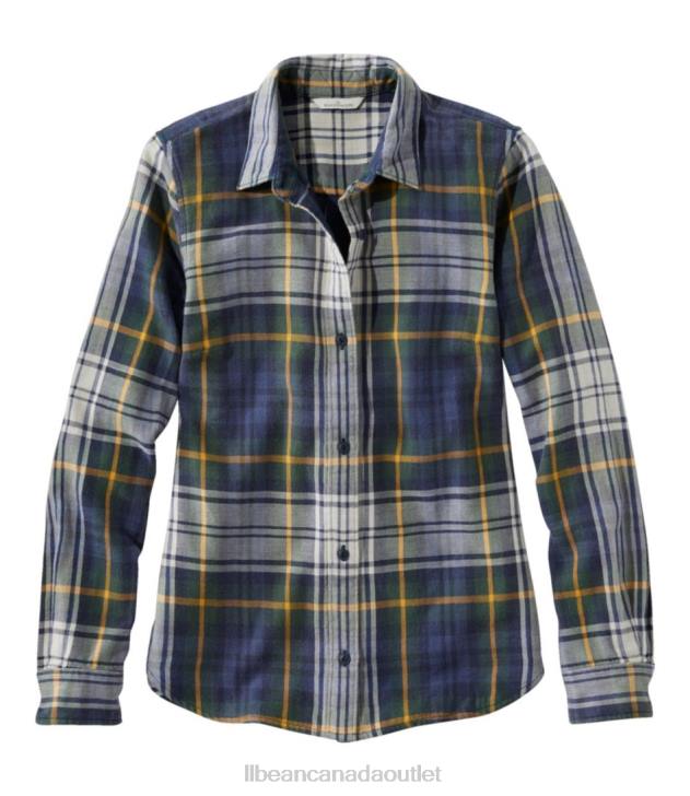 Clothing Bright Navy H8XZ4682 Signature Cotton Double-Weave Shirt Women L.L.Bean x Double L - Image 1