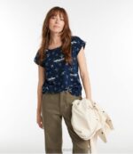 Clothing Burgundy Floral H8XZ4612 Signature Rangeley Cotton Tee Women L.L.Bean - Image 2