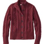 Clothing Burgundy H8XZ3379 Signature Cotton Fisherman Sweater Women L.L.Bean
