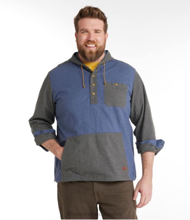 Clothing Charcoal Gray H8XZ3459 Scotch Plaid Flannel Shirt Men L.L.Bean - Image 4