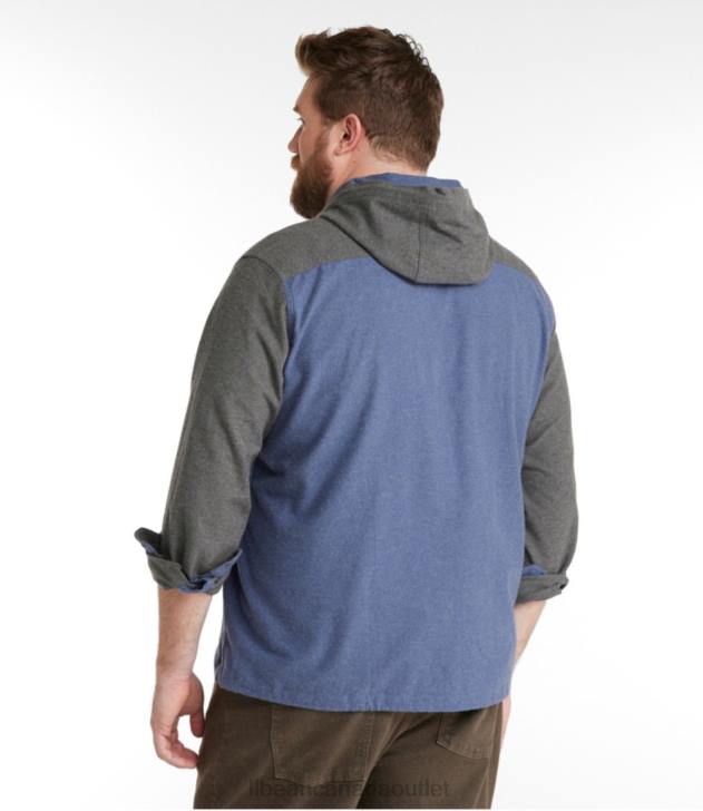 Clothing Charcoal Gray H8XZ3459 Scotch Plaid Flannel Shirt Men L.L.Bean - Image 5