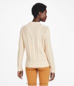 Clothing Charcoal Heather H8XZ3474 Signature Cotton Fisherman Sweater Women L.L.Bean - Image 3
