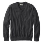 Clothing Charcoal Heather H8XZ4868 Cotton/Cashmere Sweater Men L.L.Bean