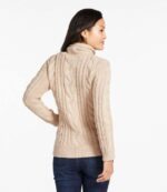 Clothing Charcoal Heather H8XZ4920 Mixed-Cable Sweater Women L.L.Bean x Double L - Image 3