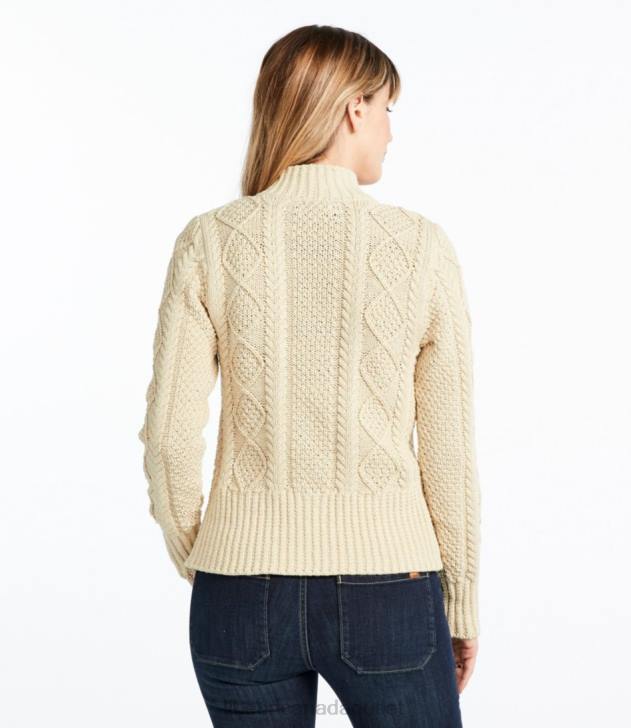 Clothing Charcoal Heather H8XZ5936 Signature Cotton Fisherman Sweater Women L.L.Bean - Image 3