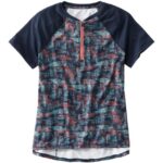 Clothing Classic Navy Geo Print/Classic Navy H8XZ1668 Comfort Cycling Jersey Print Short-Sleeve Women L.L.Bean