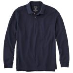 Clothing Classic Navy H8XZ251 Premium Polo Men L.L.Bean x Double L