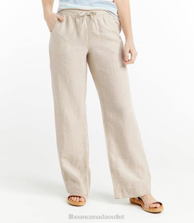 Clothing Classic Navy H8XZ31 Premium Washable Linen Pull-On Pants Women L.L.Bean - Image 2