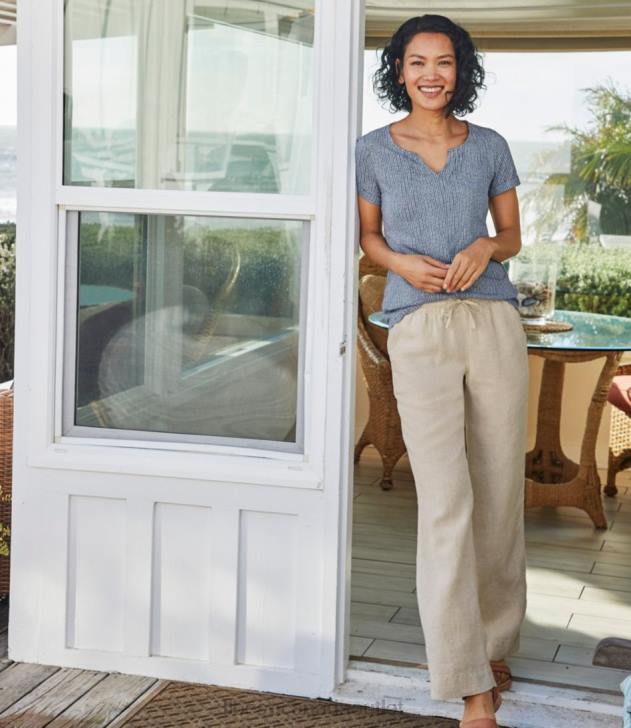 Clothing Classic Navy H8XZ31 Premium Washable Linen Pull-On Pants Women L.L.Bean - Image 6
