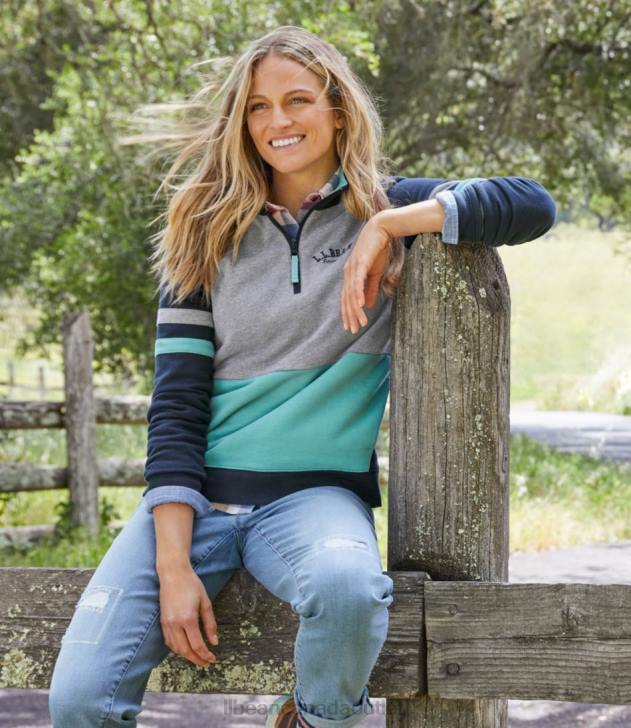Clothing Classic Navy/Sea Pine H8XZ3053 1912 Sweatshirt Women L.L.Bean - Image 5