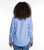 Clothing Classic Navy Wild Daisies H8XZ6438 Wrinkle-Free Pinpoint Oxford Shirt Women L.L.Bean - Image 3
