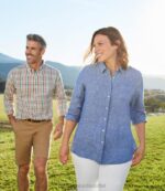 Clothing Cool Blue H8XZ2982 Premium Washable Linen Shirt Women L.L.Bean - Image 5