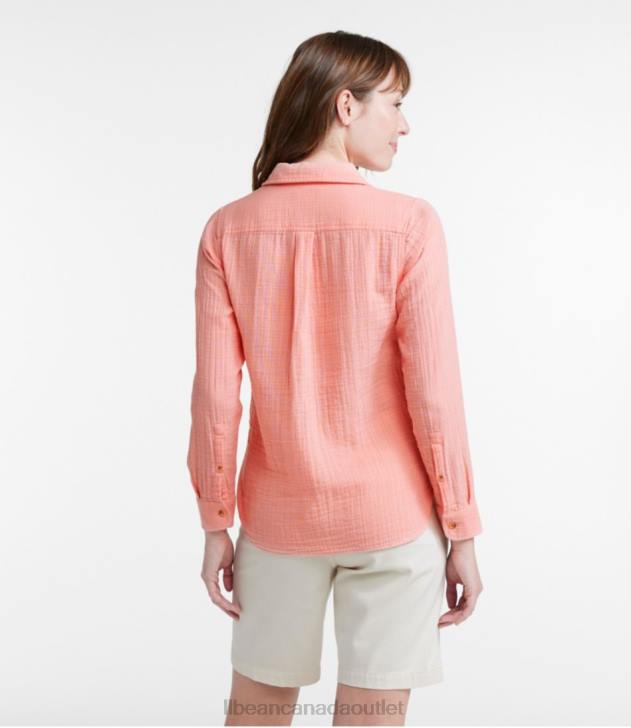 Clothing Coral Quartz H8XZ80 Cloud Gauze Shirt Women L.L.Bean - Image 3