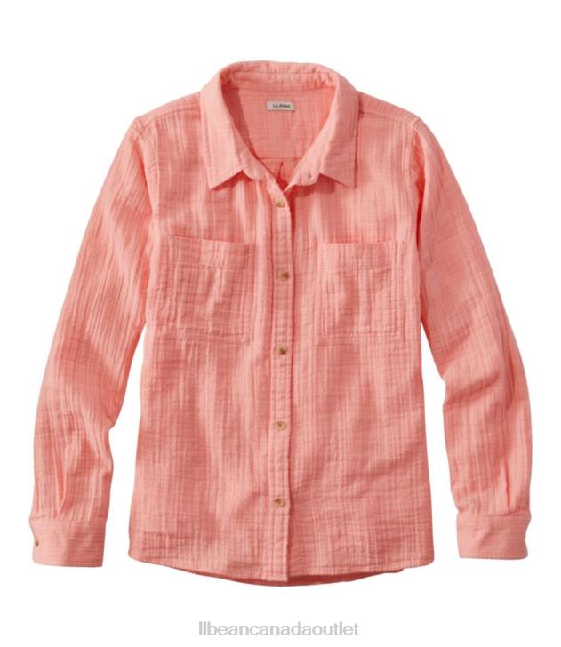 clothing_coral_quartz_h8xz80_cloud_gauze_shirt_women_l_l_bean.jpg Clothing Coral Quartz H8XZ80 Cloud Gauze Shirt Women L.L.Bean - Image 1