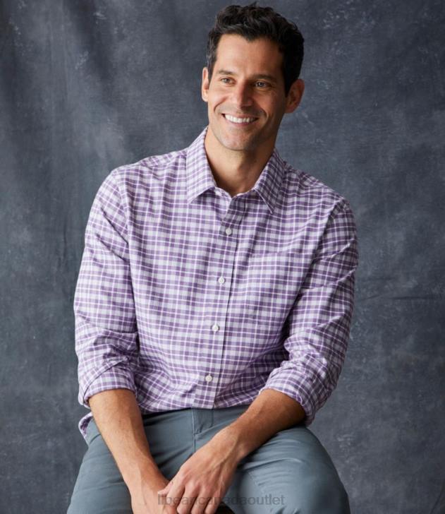Clothing Currant H8XZ4784 Wrinkle-Free Ultrasoft Brushed Cotton Shirt Men L.L.Bean - Image 7