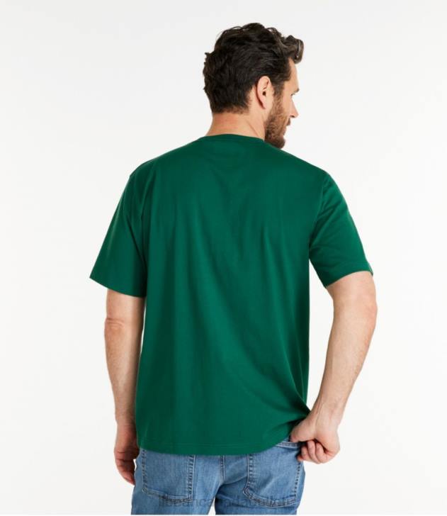 Clothing Dark Breton Red H8XZ15 Carefree Unshrinkable Tee Men L.L.Bean - Image 3