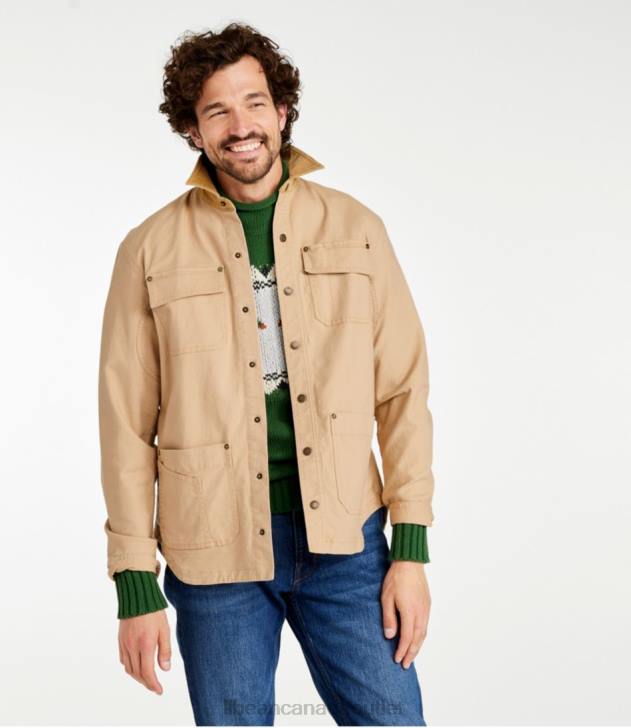 Clothing Darkest Navy H8XZ3515 Signature Lined Canvas Shirt Jac Men L.L.Bean - Image 2