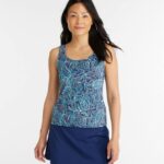 Clothing Darkest Navy Paisley H8XZ7286 BeanSport Swimwear Women L.L.Bean