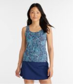 Clothing Darkest Navy Paisley H8XZ7286 BeanSport Swimwear Women L.L.Bean