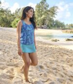 Clothing Darkest Navy Paisley H8XZ7286 BeanSport Swimwear Women L.L.Bean - Image 4