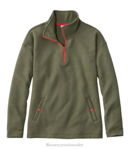 Clothing Deep Olive H8XZ6596 SoftLight Quilted Top Women L.L.Bean